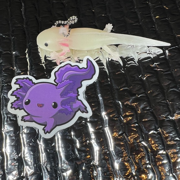 PURPLElotl Axolotl Crazy Trending WaterProof Single Decor Accent Sticker - Picture 2 of 4